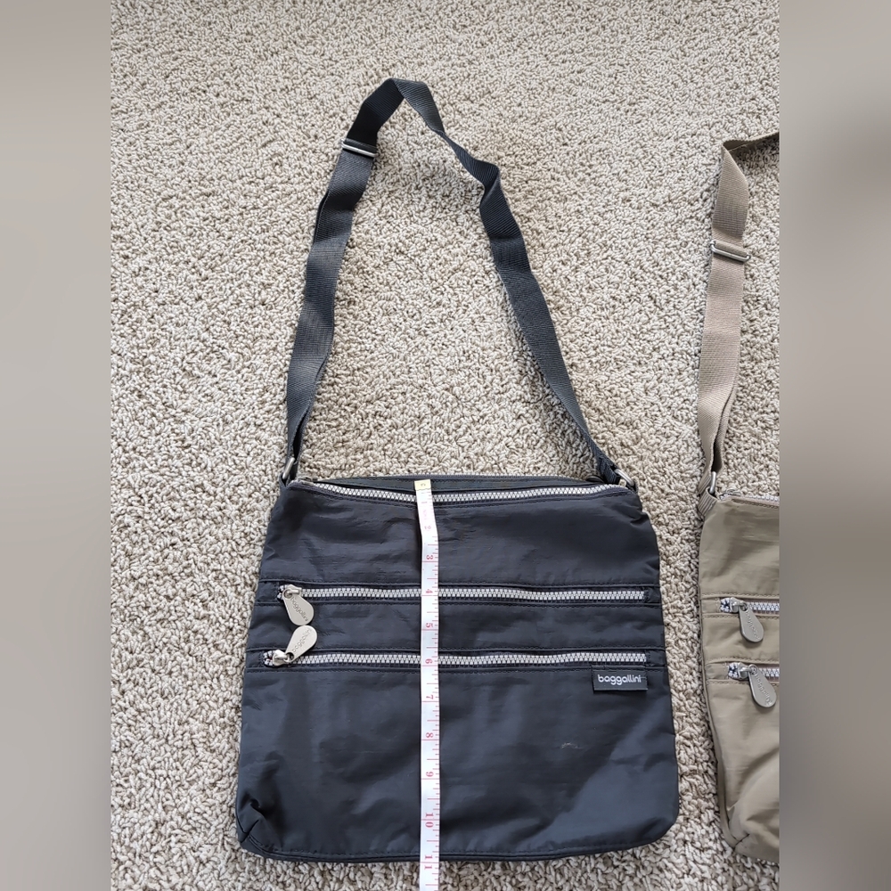 Baggallini Grey Crossbody Bag Matte Finish